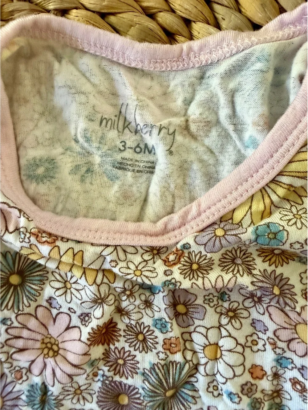 Milkberry Floral Bamboo Dress Sz 3-6 Months EUC